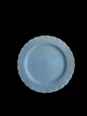 Vintage Canada Pyrex Delphite  Dinner Plate with Pie Crust Edge Large 12”